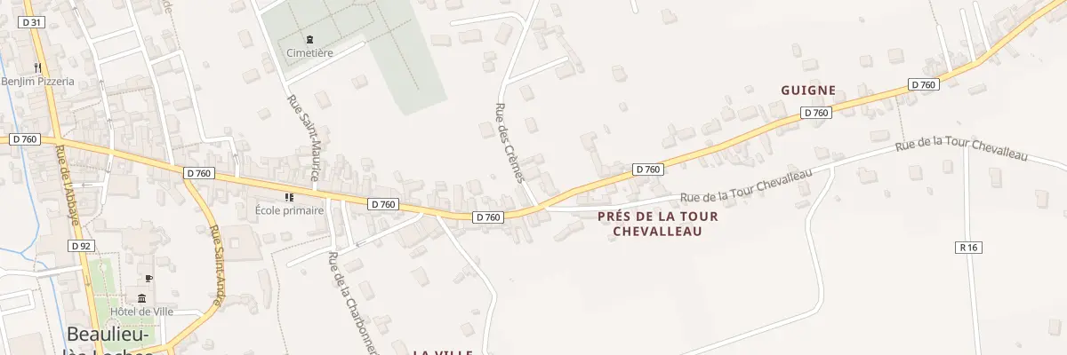 Plan du 1 Rue des Cremes à Beaulieu-lès-Loches