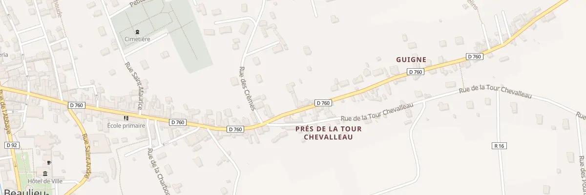 Plan du 84 Rue de Guigne à Beaulieu-lès-Loches