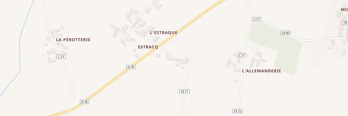 Plan du 5 Estracq à Martizay