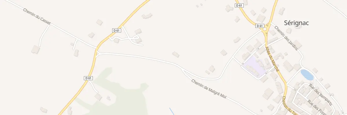 Plan du 338 Che de Malgre Moi à Sérignac