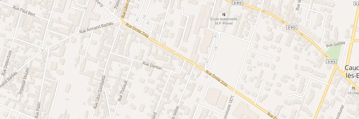 Plan du 905 Rue Emile Zola à Caudebec-lès-Elbeuf