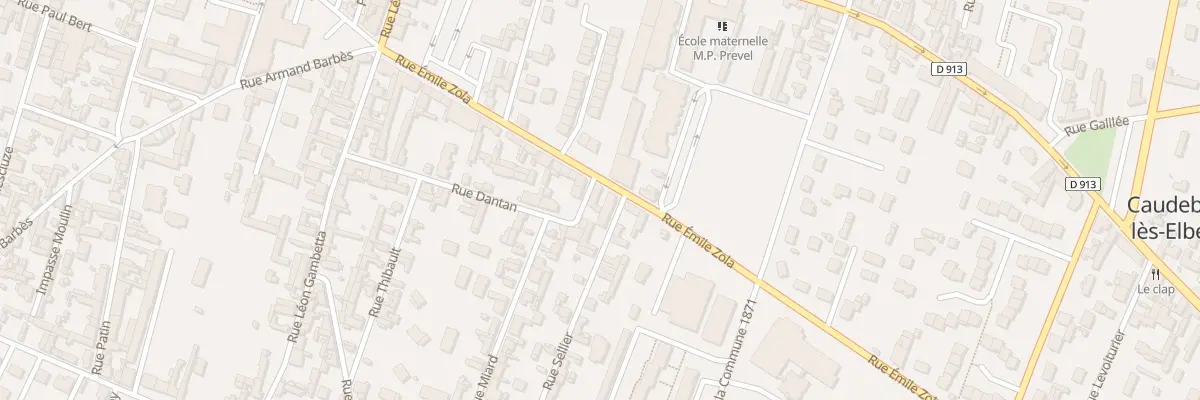 Plan du 885 Rue Emile Zola à Caudebec-lès-Elbeuf