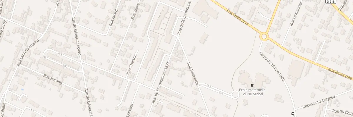 Plan du 411 Rue de la Commune 1871 à Caudebec-lès-Elbeuf