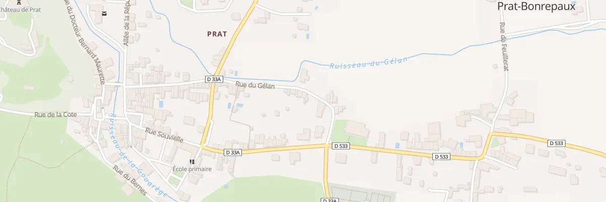 Plan du 44 Rue du Gélan à Prat-Bonrepaux