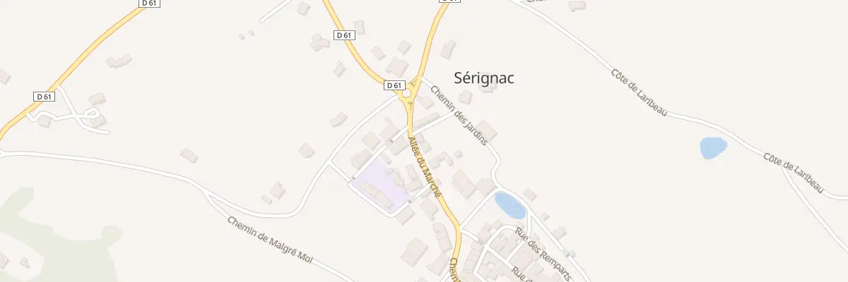 Plan du 8 All du Marché à Sérignac