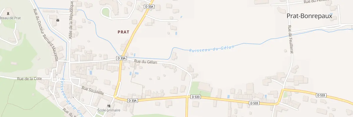 Plan du 25 Rue du Gélan à Prat-Bonrepaux