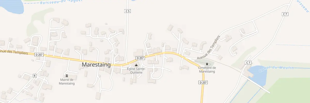 Plan du 5021 Au Village à Marestaing