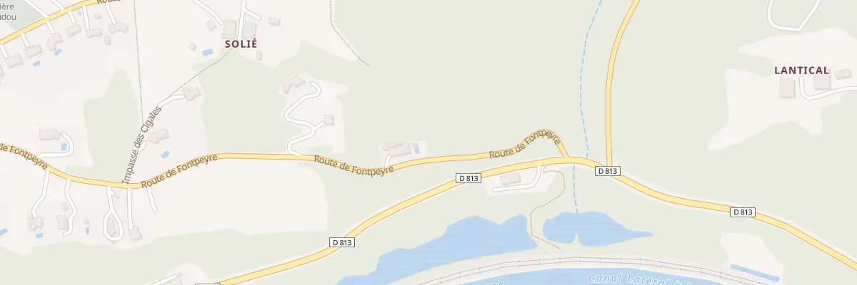 Plan du 597 Rte de Fontpeyre à Boudou
