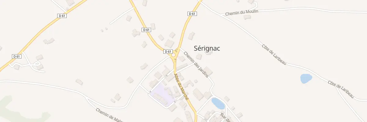 Plan du 12 All du Marché à Sérignac
