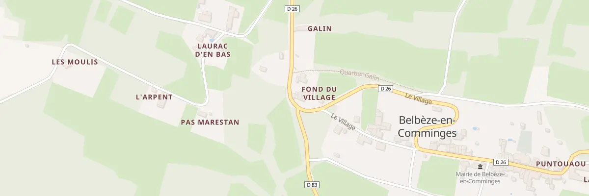 Plan du 25 Fond du Village à Belbèze-en-Comminges