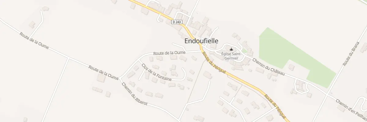 Plan du 55 Rte de la Oume à Endoufielle