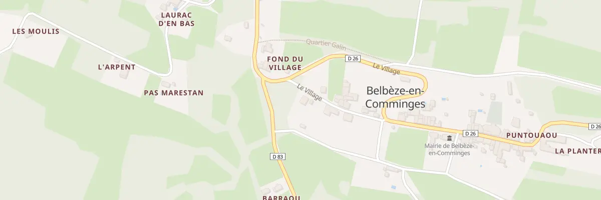 Plan du 28 Fond du Village à Belbèze-en-Comminges