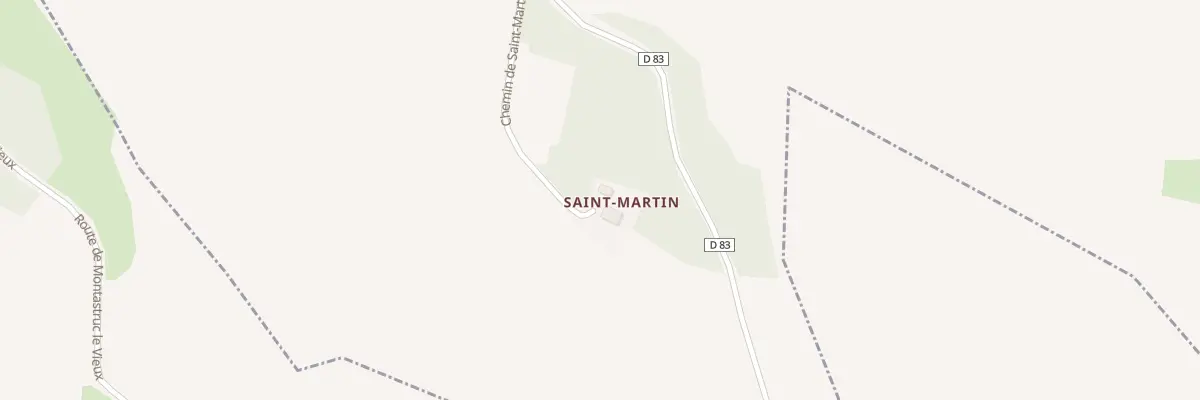 Plan du 254 Che de Saint-Martin à Sajas