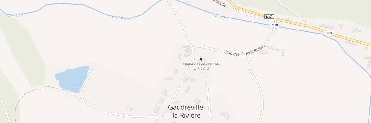 Plan du 2 Rue des Grands Riands à Gaudreville-la-Rivière