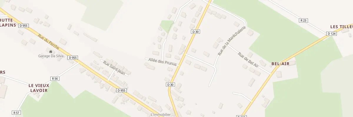 Plan du 2 All des Prunus à Luigny