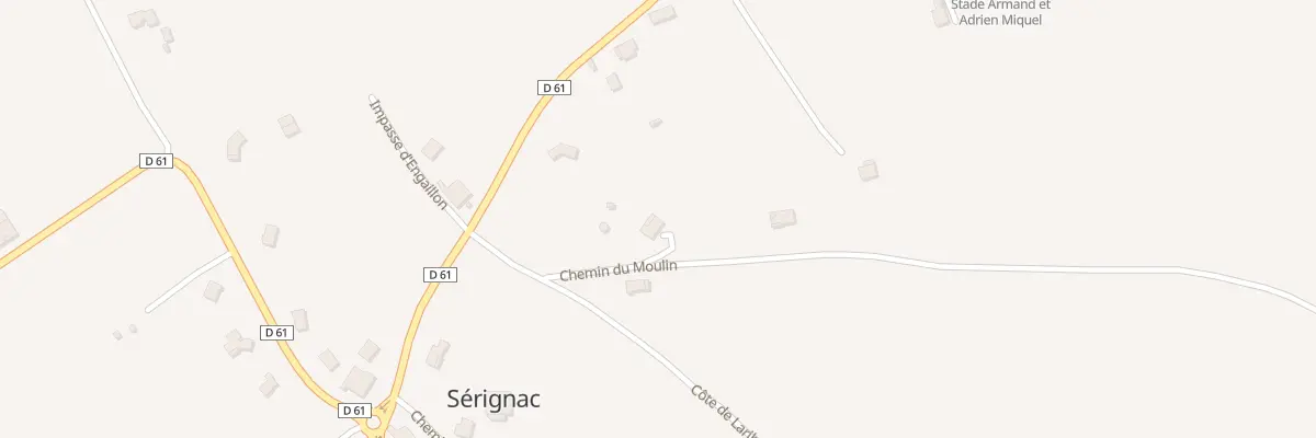 Plan du 85 Che du Moulin à Sérignac