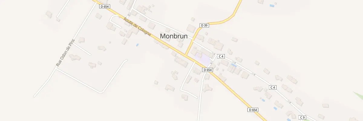 Plan du 9 Rte de Cologne à Monbrun