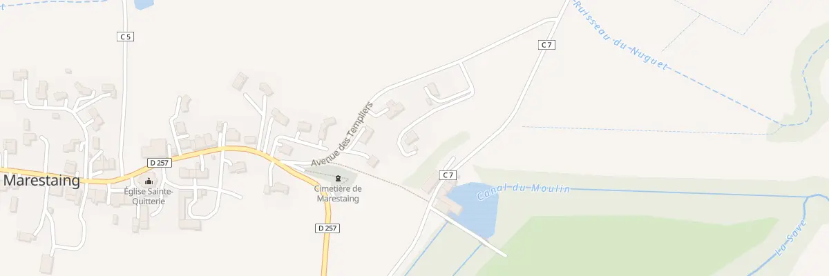 Plan du 5899 Au Village à Marestaing