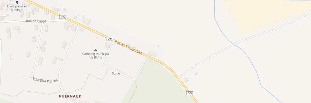Plan du 13 Rue du 7 Aout à Blond