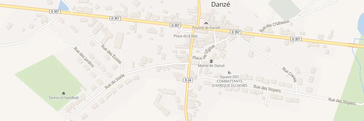 Plan du 2 Rue du Stade à Danzé