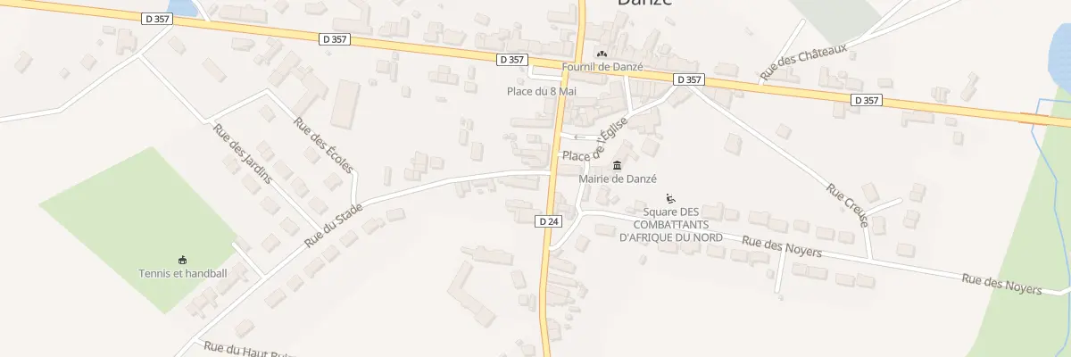 Plan du 1 Rue du Stade à Danzé