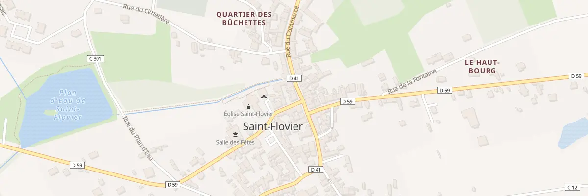 Plan du 1 Rue du Commerce à Saint-Flovier