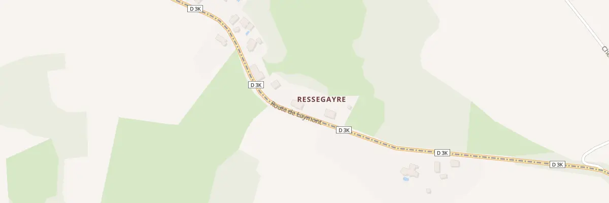 Plan du 1 Ressegayre à Monès