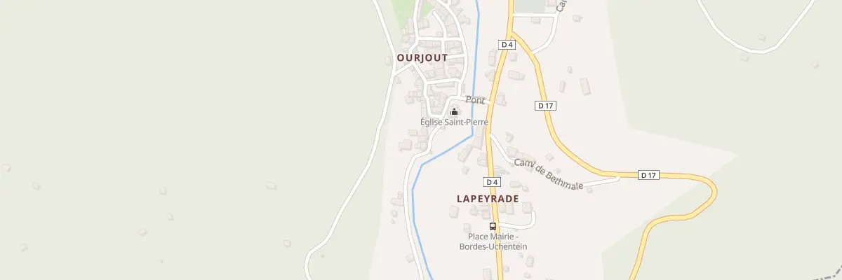 Plan du 200 Ourjout à Bordes-Uchentein
