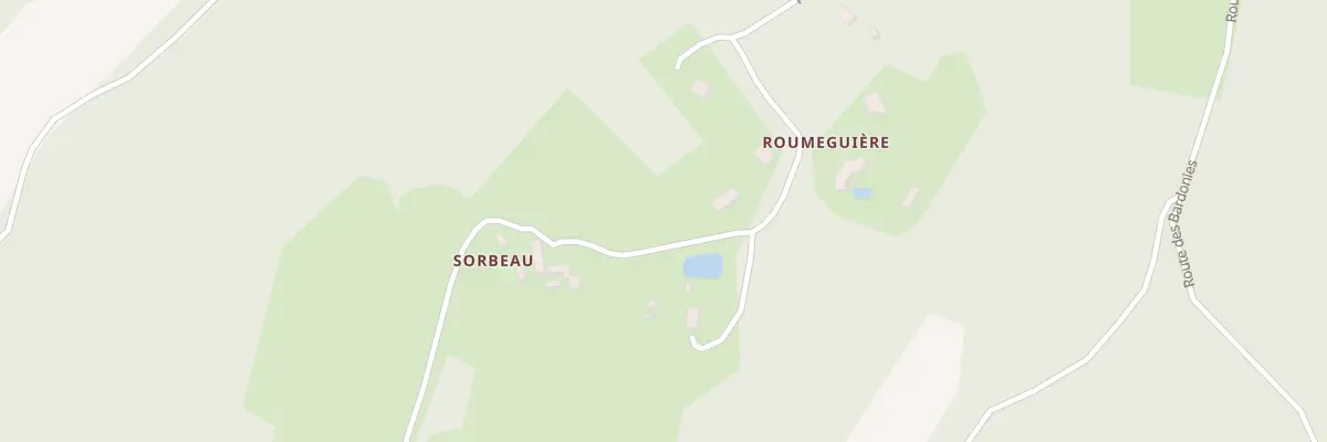 Plan du 5000 Sorbeau à Plazac