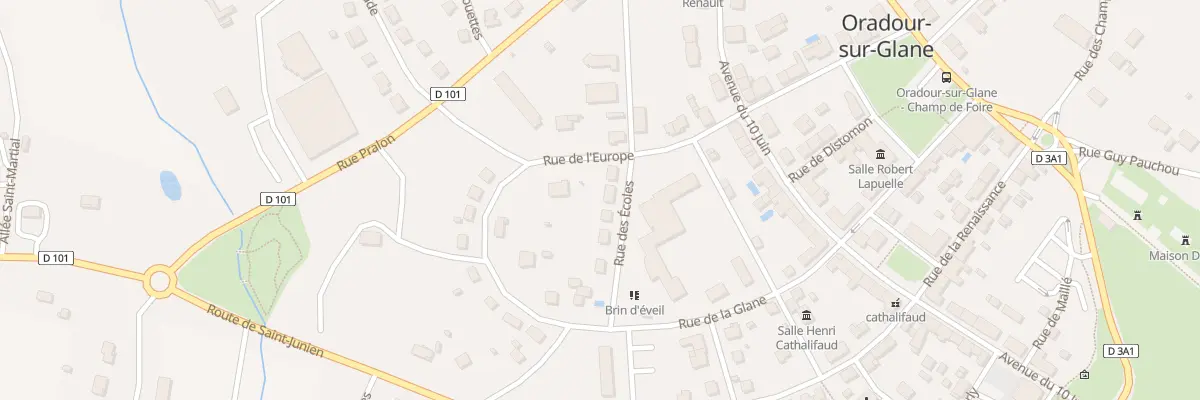Plan du 7 Rue des Ecoles à Oradour-sur-Glane