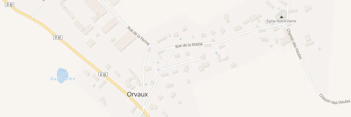 Plan du 7 Rte de la Mairie (Orvaux) au Val-Doré