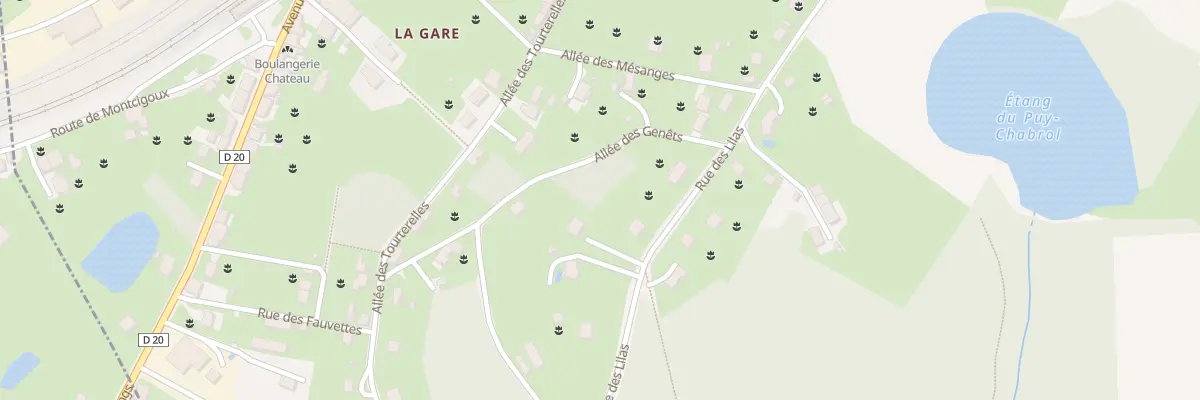 Plan du 20 Rue des Lilas à Bussière-Galant