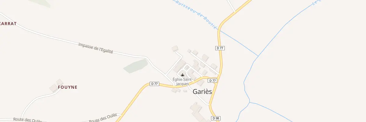 Plan du 5062 Village de Garies à Gariès