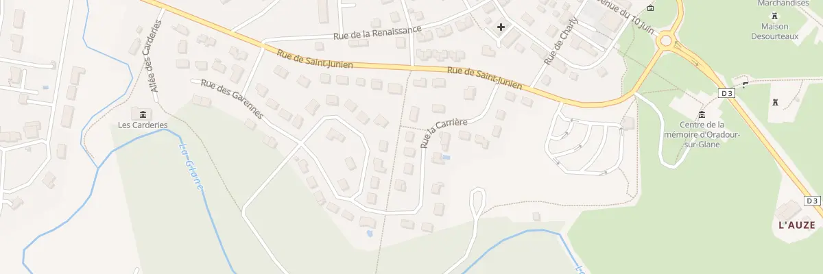 Plan du 12 Rue de la Carrière à Oradour-sur-Glane