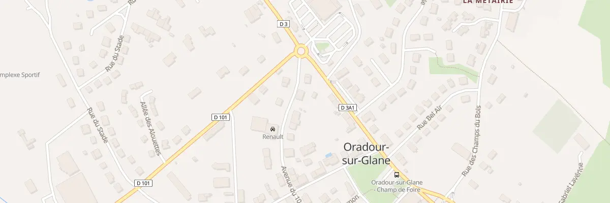 Plan du 34 Av du 10 Juin à Oradour-sur-Glane