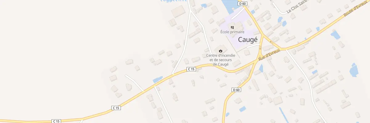 Plan du 16 Le Chemin de Ferrieres à Caugé
