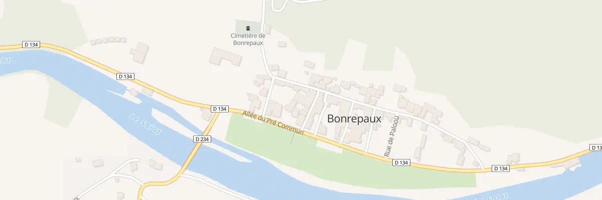 Plan du 9 All du Pre Commun de Bonrepaux à Prat-Bonrepaux