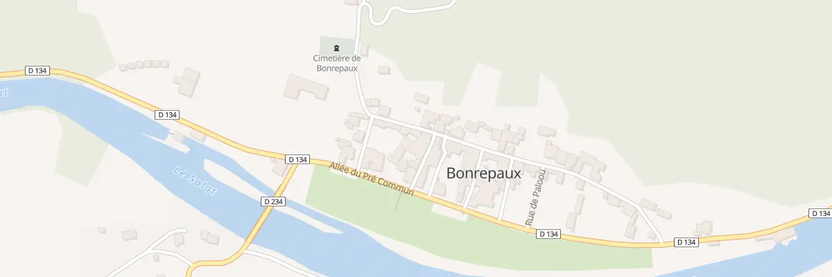 Plan du 8 Gr Grde Rue de Bonrepaux à Prat-Bonrepaux