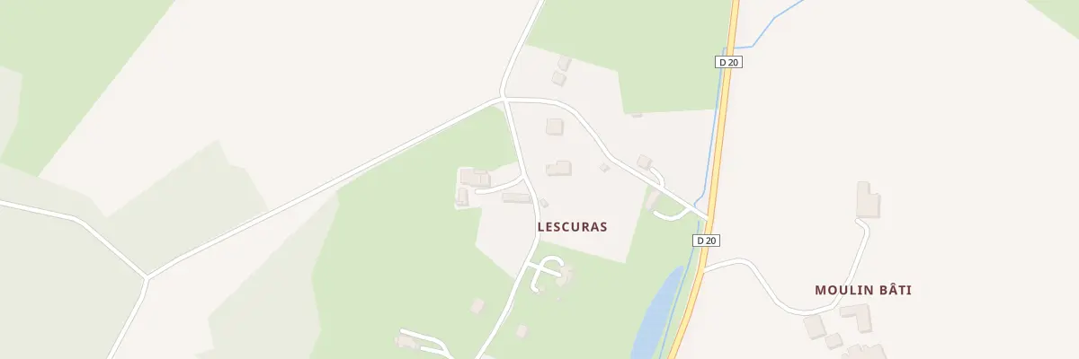 Plan du 5160 Lescuras à Bussière-Galant