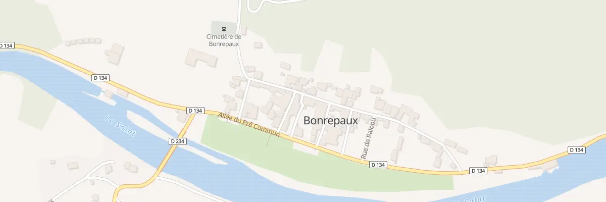 Plan du 14 Gr Grde Rue de Bonrepaux à Prat-Bonrepaux