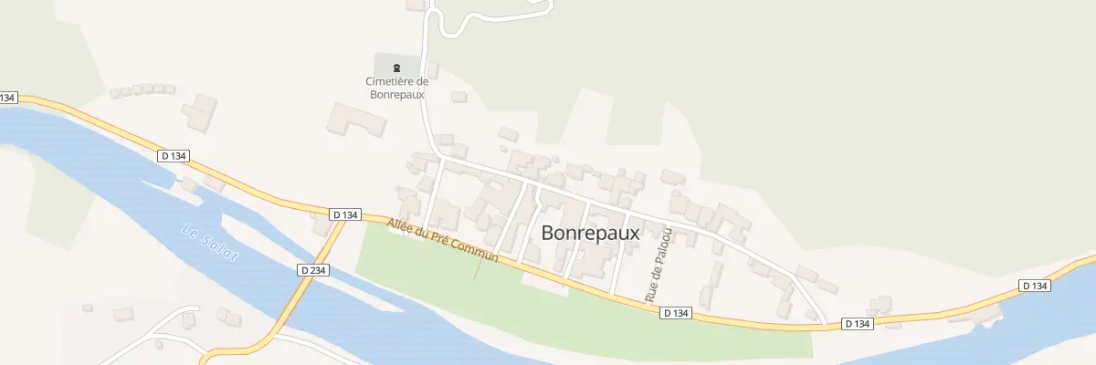 Plan du 11 Gr Grde Rue de Bonrepaux à Prat-Bonrepaux