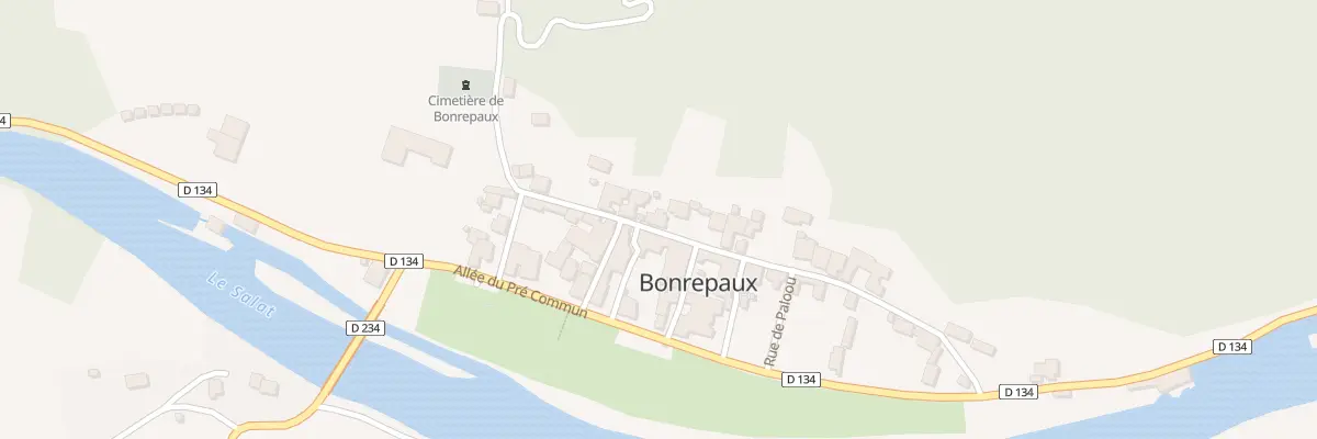 Plan du 13 Gr Grde Rue de Bonrepaux à Prat-Bonrepaux