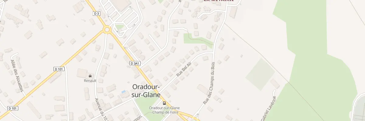 Plan du 9 Rue Bel Air à Oradour-sur-Glane