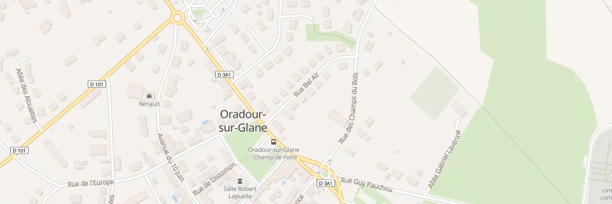 Plan du 8 Rue Bel Air à Oradour-sur-Glane