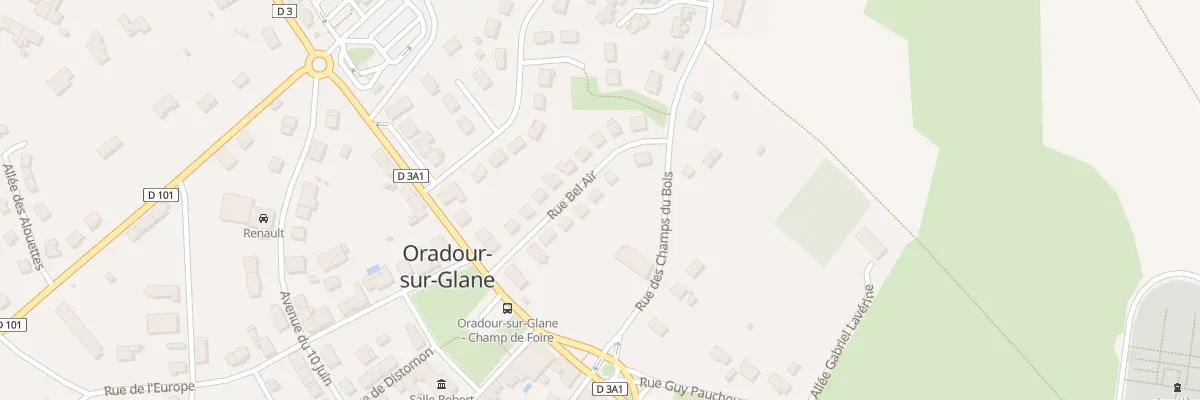Plan du 12 Rue Bel Air à Oradour-sur-Glane