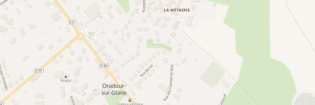 Plan du 15 Rue Bel Air à Oradour-sur-Glane