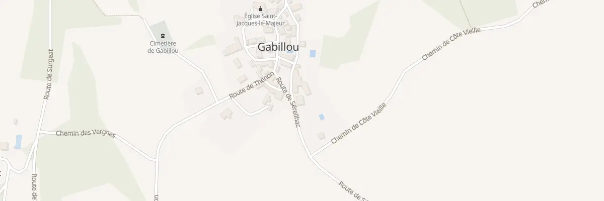 Plan du 13A Le Bourg et Pres de Vaudre à Gabillou