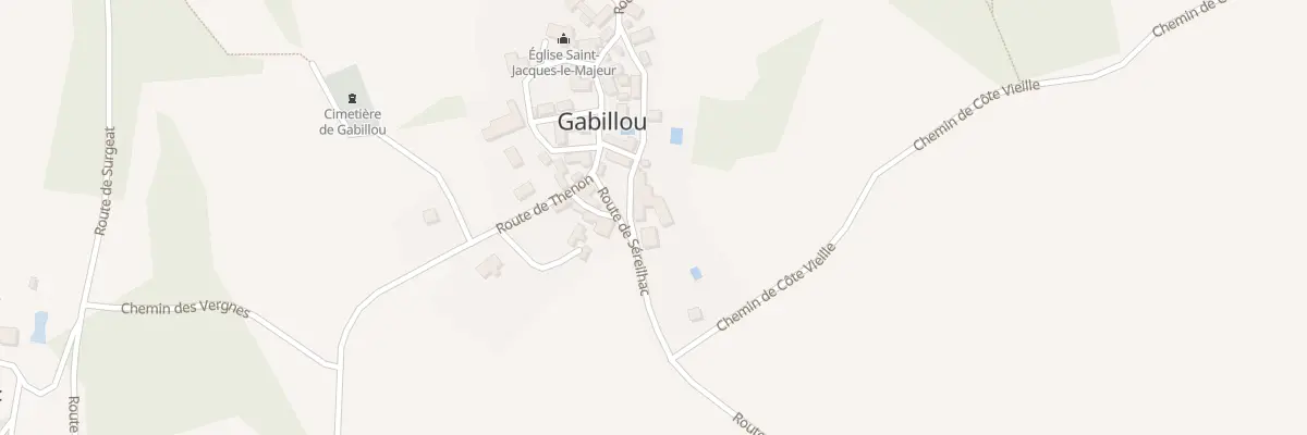 Plan du 13 Le Bourg et Pres de Vaudre à Gabillou