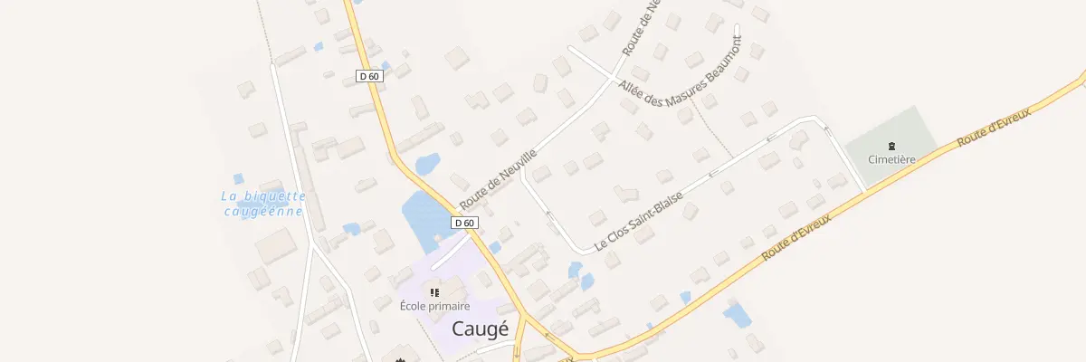 Plan du 4 Rte de la Neuville à Caugé