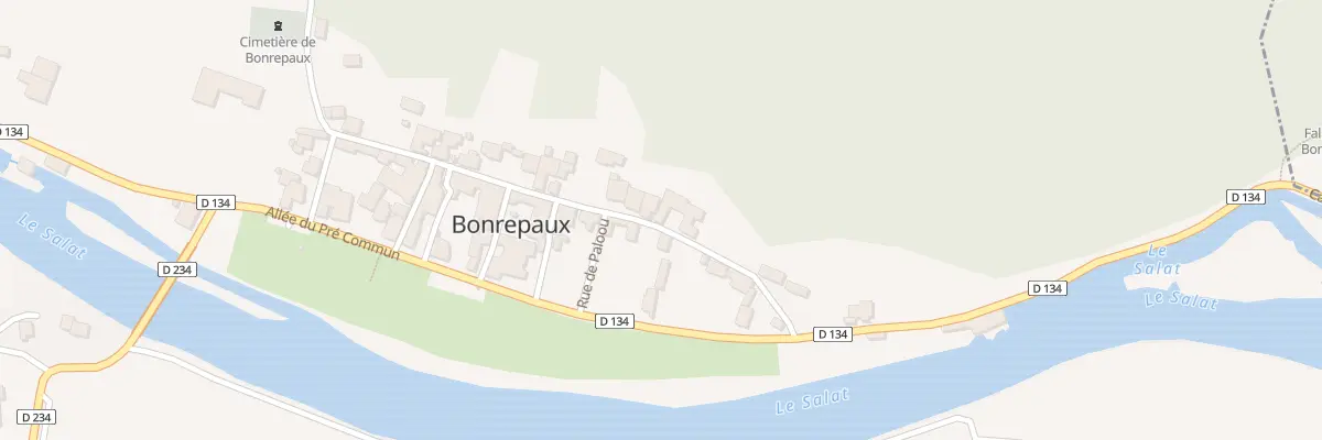 Plan du 29 Gr Grde Rue de Bonrepaux à Prat-Bonrepaux